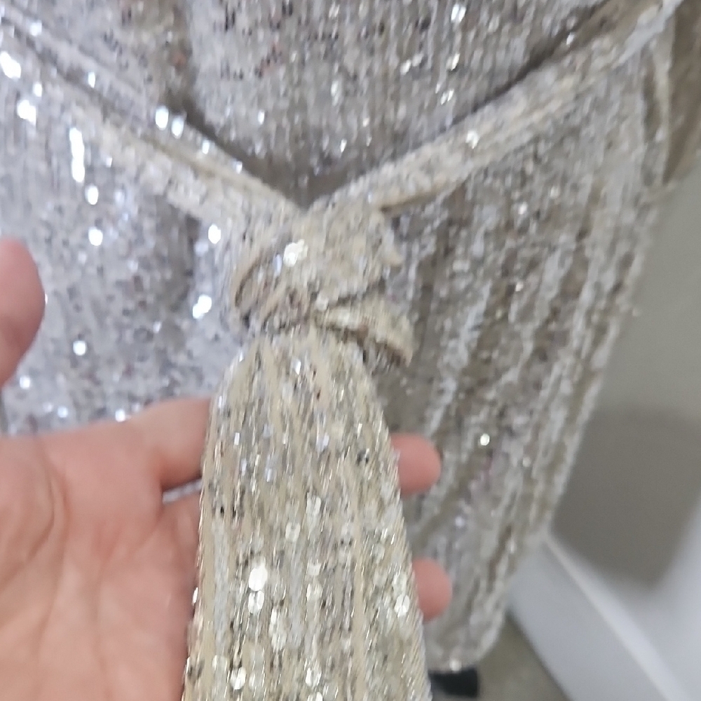 Gianni Bini Silver Sparkle Date Night Girls Night Fabulous Dress - Picture 7 of 12